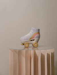 Pastel ceramic roller skate vase