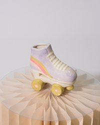Pastel ceramic roller skate vase