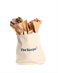 Flor Keeps canvas tote bag