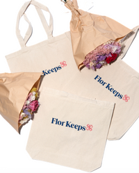 Flor Keeps canvas tote bag